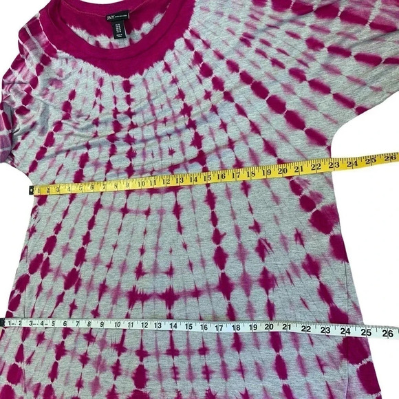 Jones New York Tie Dye Dolman Sleeves Pullover Tee Shirt Tops Size 1X Magenta - Picture 13 of 16